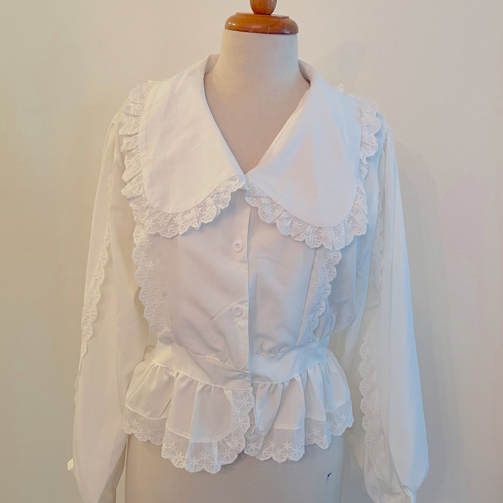 Nasty Gal white blouse